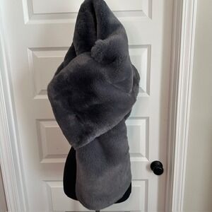 Saks Fifth Avenue Gray Faux Fur Wrap